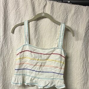 Forever 21 Multicolor Striped Crop Top